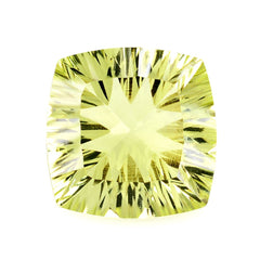 LEMON QUARTZ CONCAVE CUT CUSHION 14MM 10.08 Cts.