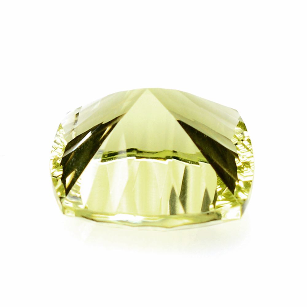 LEMON QUARTZ CONCAVE CUT CUSHION 14MM 10.08 Cts.