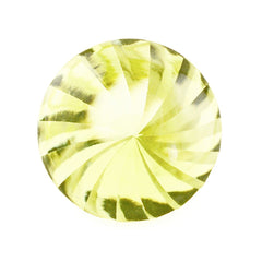 LEMON QUARTZ BUFFTOP ROUND WITH TWISTED CONCAVE 15MM 10.60 Cts.