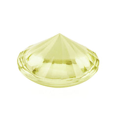 LEMON QUARTZ BUFFTOP ROUND WITH TWISTED CONCAVE 15MM 10.60 Cts.