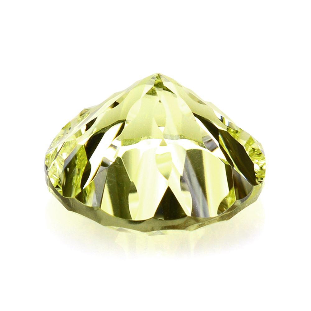 LEMON QUARTZ CONCAVE SPLENDOR CUT ROUND (DES#74) 16MM 12.80 Cts.