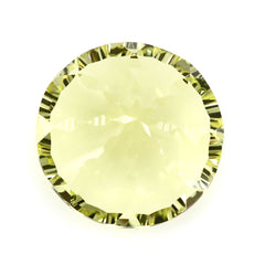 LEMON QUARTZ CONCAVE SPLENDOR CUT ROUND (DES#74) 16MM 12.80 Cts.