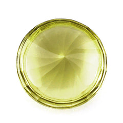 LEMON QUARTZ BUFFTOP ROUND WITH TWISTED CONCAVE 15MM 10.45 Cts.