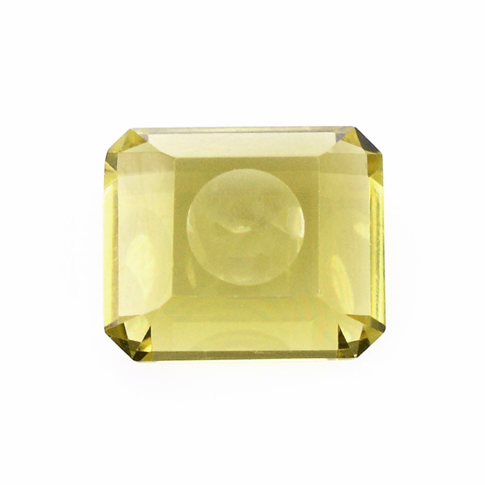 LEMON QUARTZ MIRROR CUT BUBBLY OCTAGON 12X10MM 6.53 Cts.