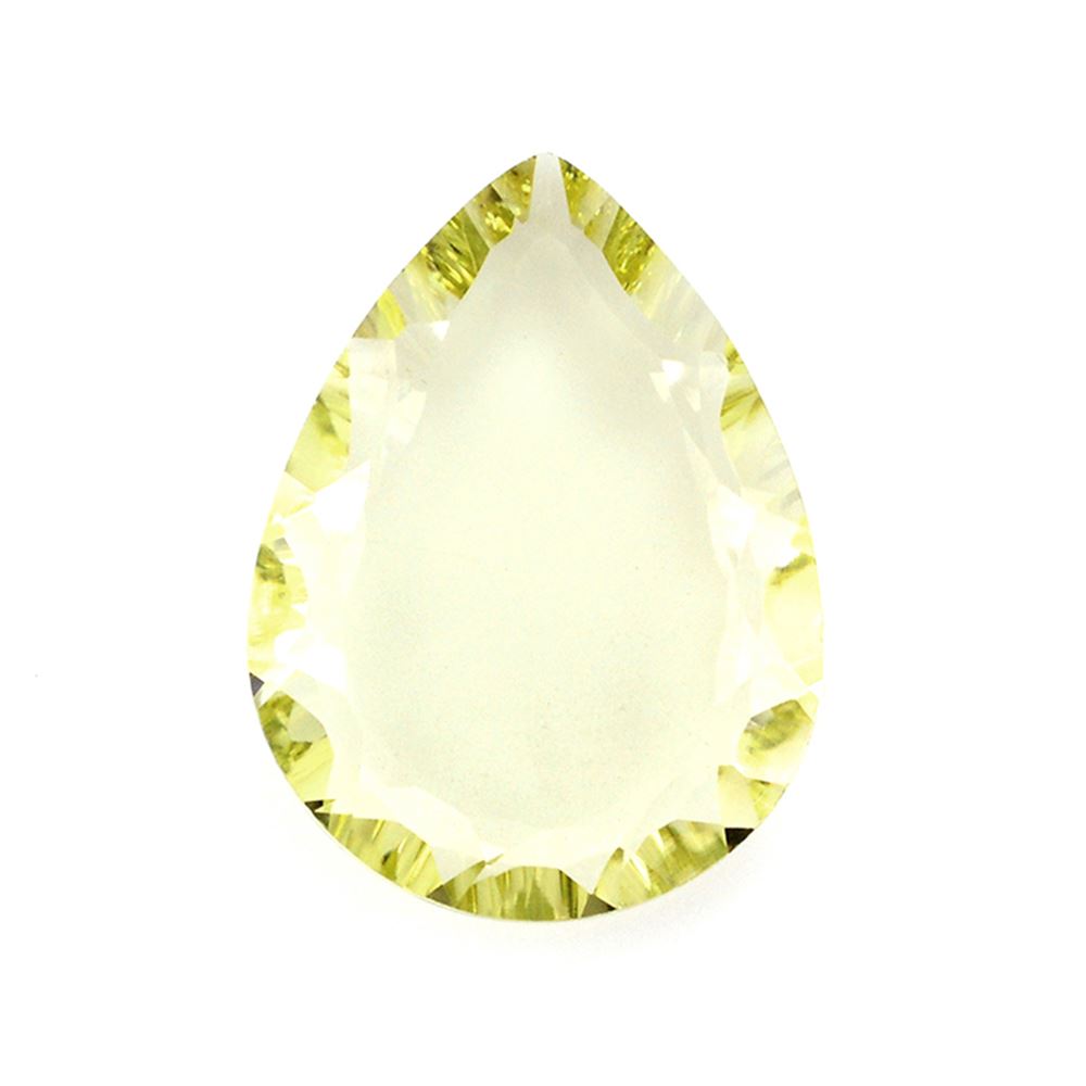 LEMON QUARTZ CONCAVE PEAR FLAT 16X12MM 5.10 Cts.