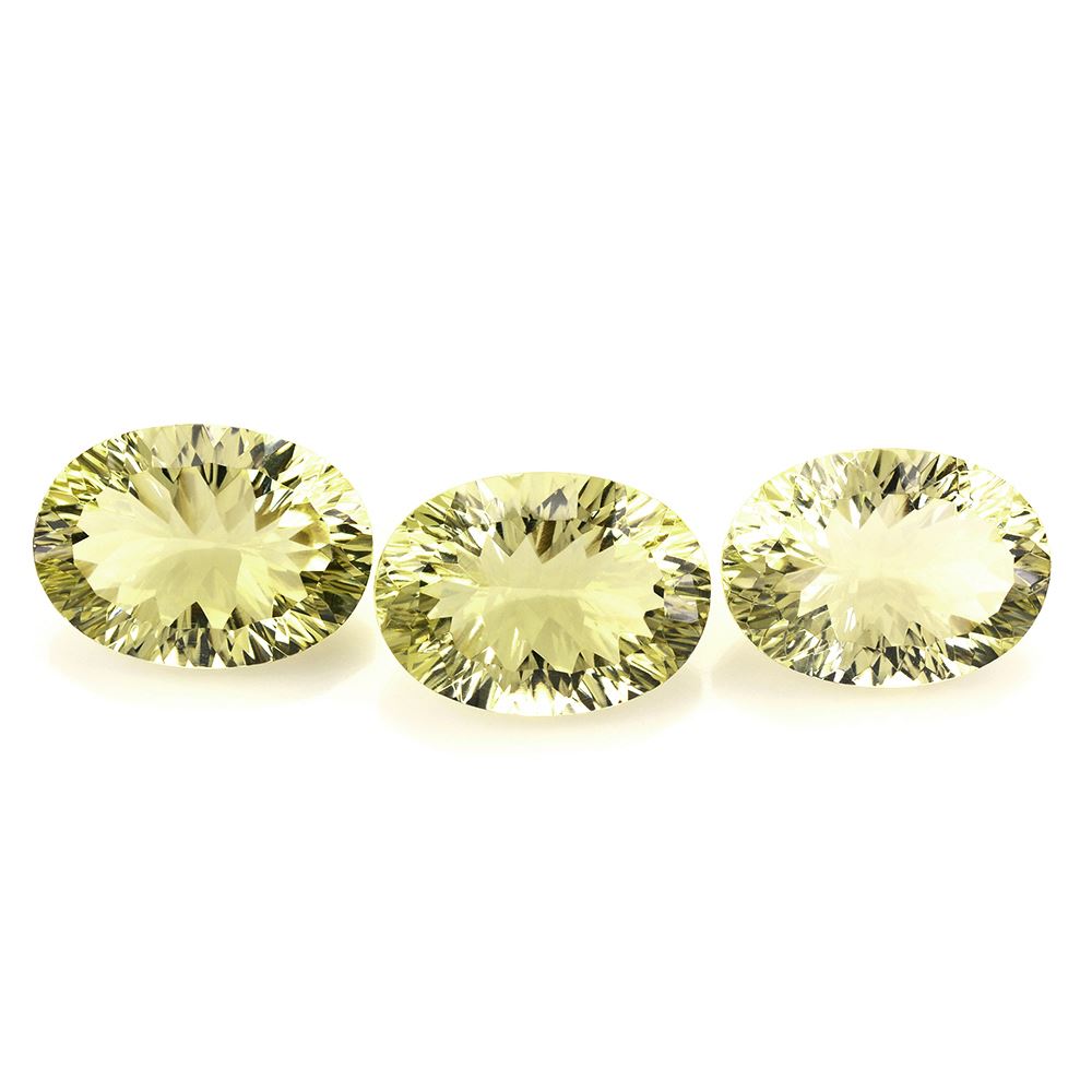 LEMON QUARTZ CONCAVE CUT OVAL 18X13MM 11.25 Cts.