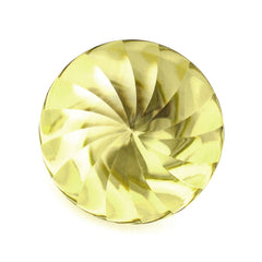 LEMON QUARTZ BUFFTOP ROUND WITH TWISTED CONCAVE 15MM 9.71 Cts.