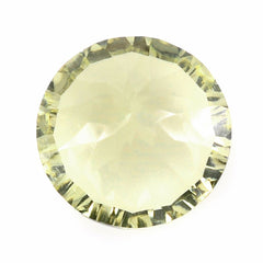 LEMON QUARTZ CONCAVE CUT ROUND 12MM 5.42 Cts.