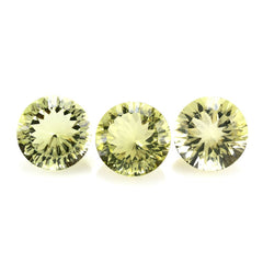 LEMON QUARTZ CONCAVE CUT ROUND 12MM 5.42 Cts.