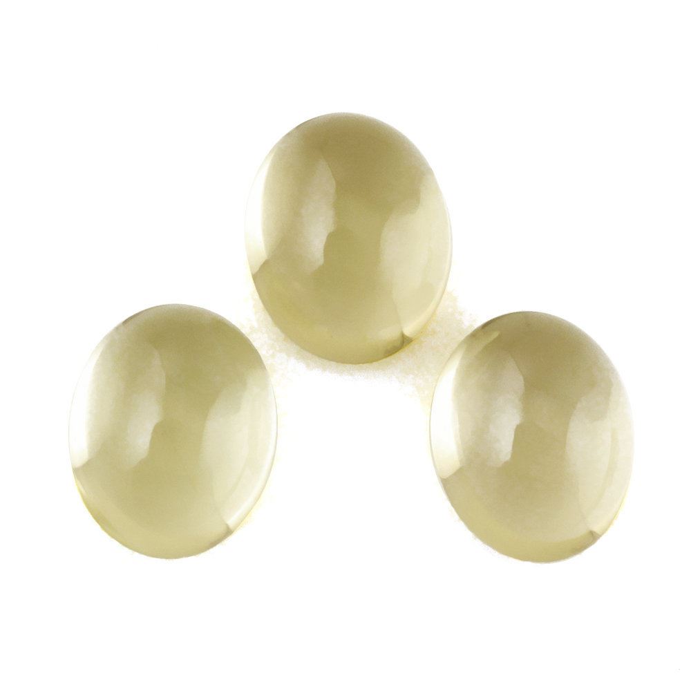 LEMON QUARTZ OVAL CAB 10X8MM 2.82 Cts.