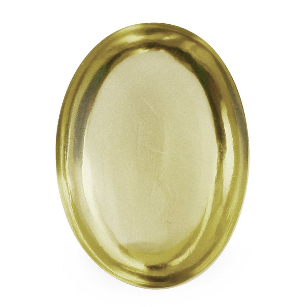 LEMON QUARTZ OVAL CAB 14X10MM 6.21 Cts.