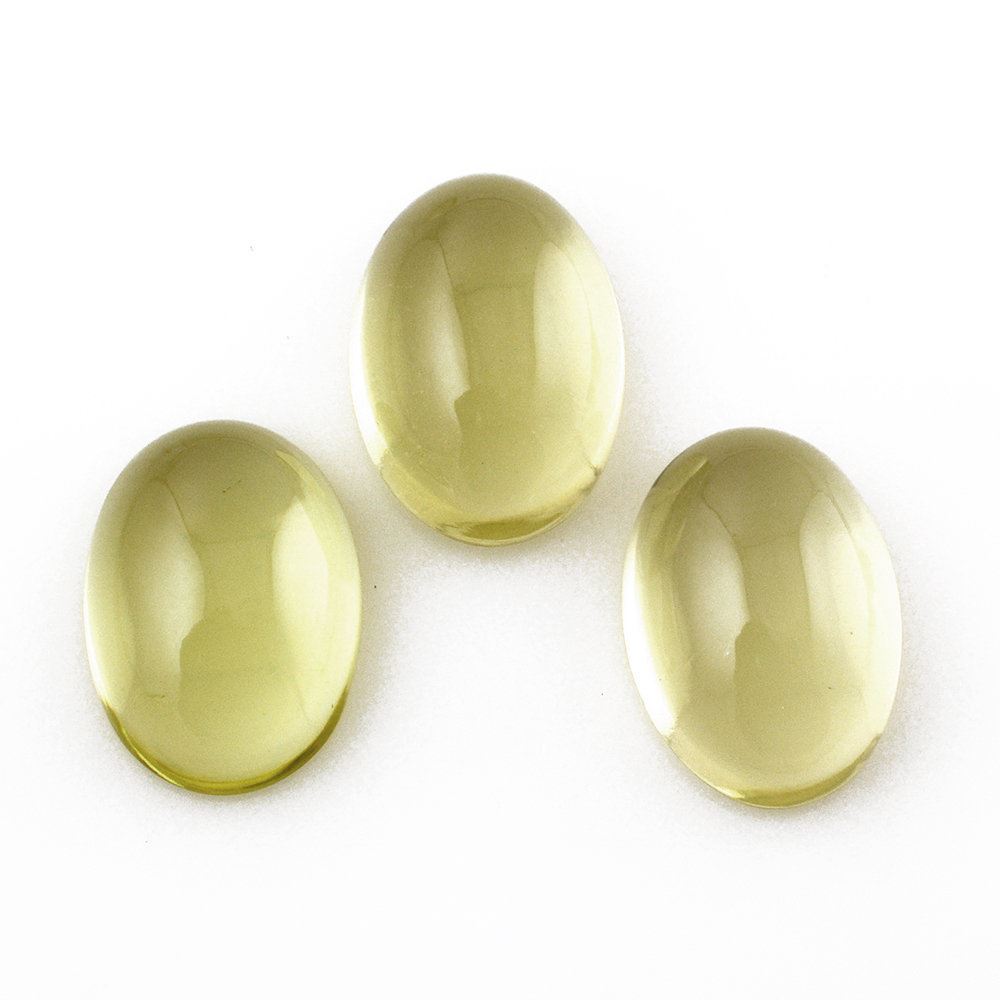 LEMON QUARTZ OVAL CAB 14X10MM 6.17 Cts.