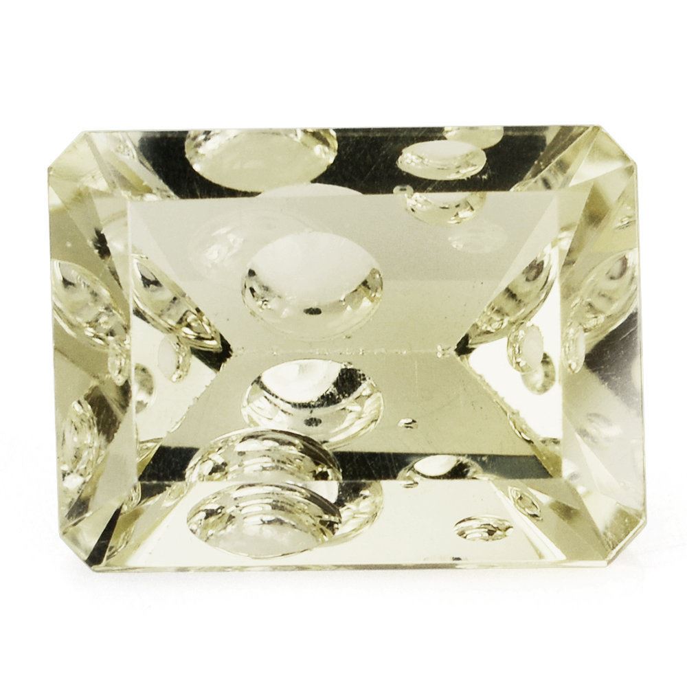 LEMON QUARTZ SUPPER BUBBLE OCTAGON (LITE) 16X12MM 10.10 Cts.