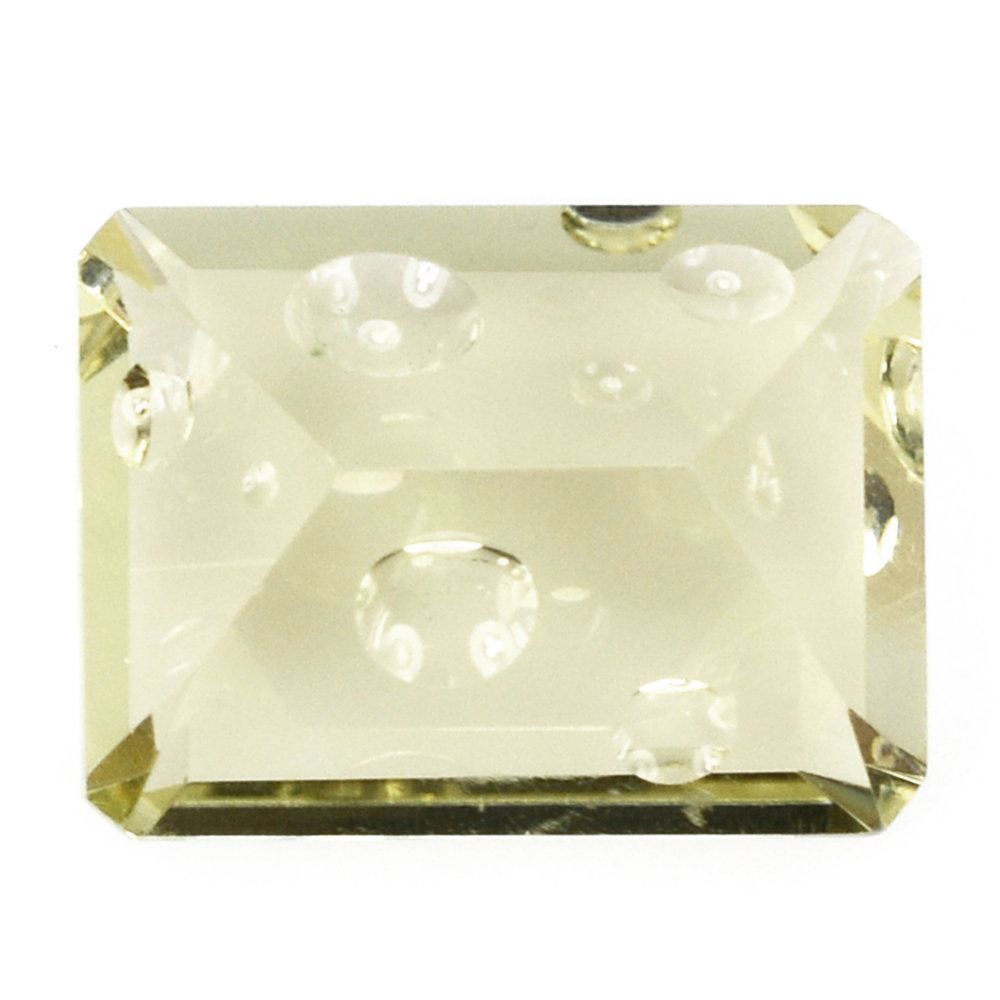 LEMON QUARTZ SUPPER BUBBLE OCTAGON (LITE) 16X12MM 10.10 Cts.