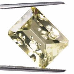 LEMON QUARTZ SUPPER BUBBLE OCTAGON (LITE) 16X12MM 10.10 Cts.