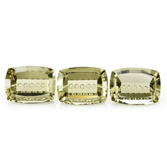 LEMON QUARTZ BUBBLE LINE CUSHION 16X12MM 10.12 Cts.