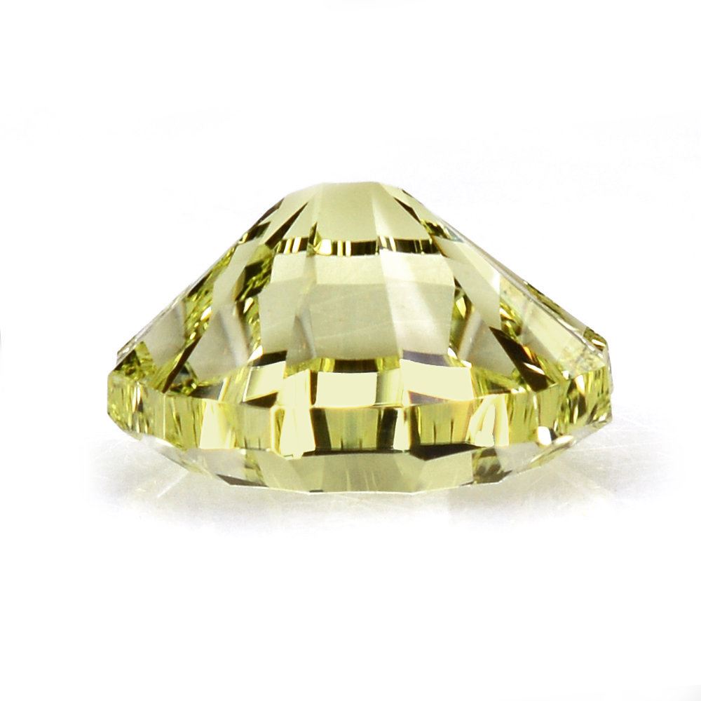 LEMON QUARTZ CONCAVE NINETY CUT OVAL 12X10MM 4.58 Cts.