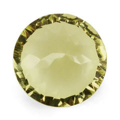 LEMON QUARTZ CONCAVE CUT ROUND 12MM 5.83 Cts.