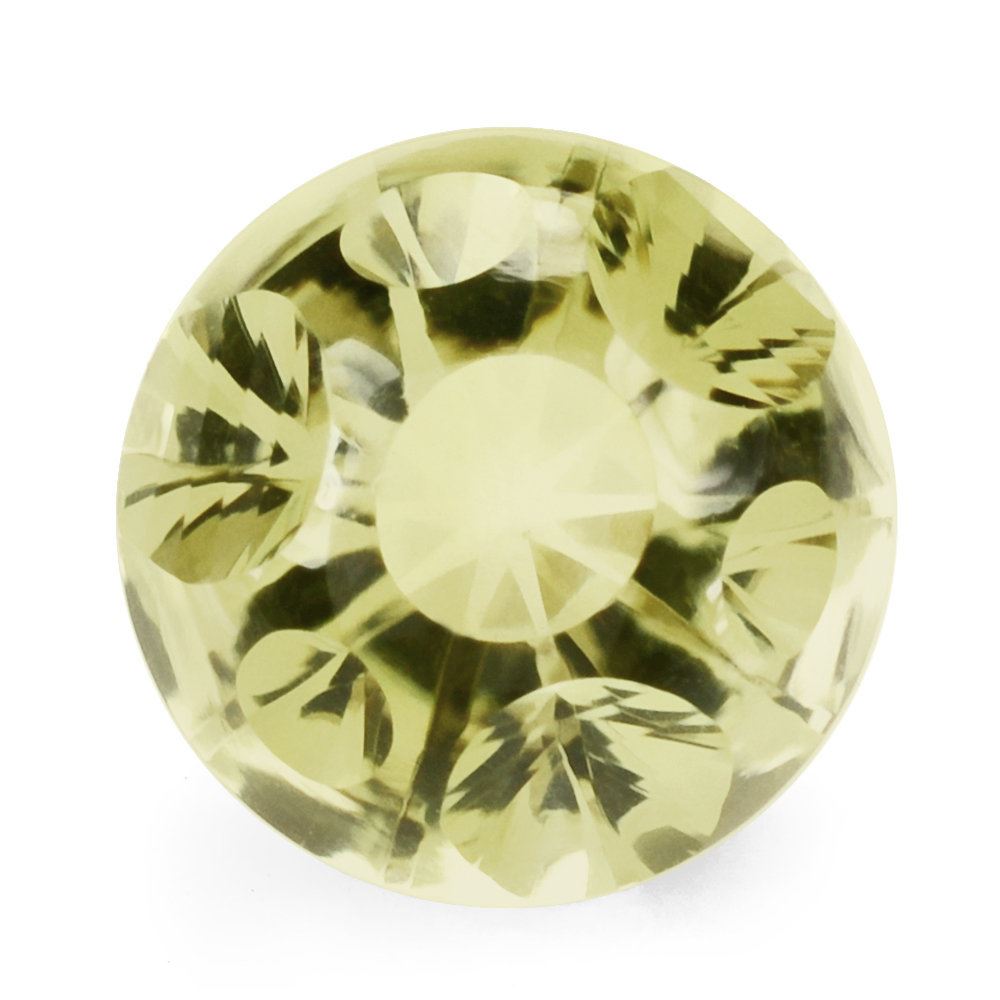 LEMON QUARTZ PATCH CUT DOME ROUND 12MM 8.00 Cts.