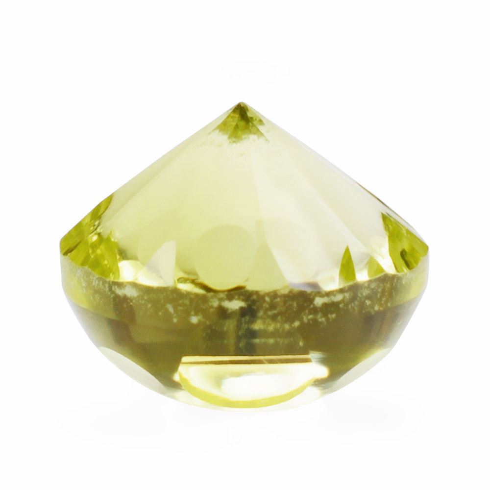 LEMON QUARTZ PATCH CUT DOME ROUND 12MM 8.00 Cts.