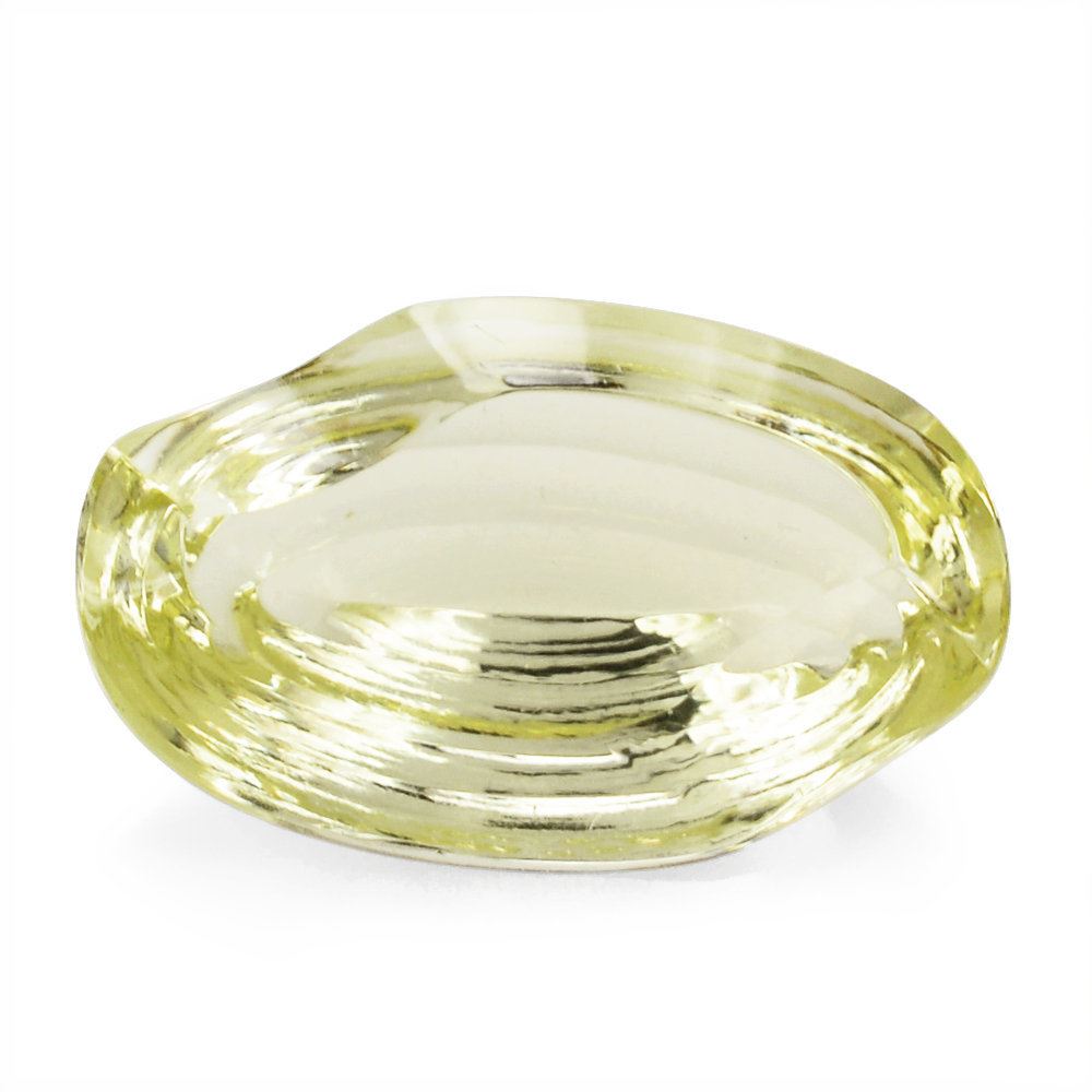 LEMON QUARTZ SWIRL CUT LEAF 16X10MM 6.01 Cts.