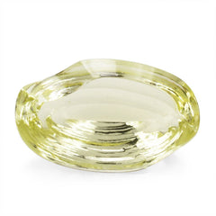 LEMON QUARTZ SWIRL CUT LEAF 16X10MM 6.01 Cts.