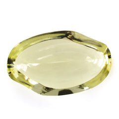 LEMON QUARTZ SWIRL CUT LEAF 16X10MM 6.01 Cts.