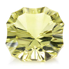 LEMON QUARTZ CONCAVE NINETY CUT CUSHION 15MM 12.41 Cts.
