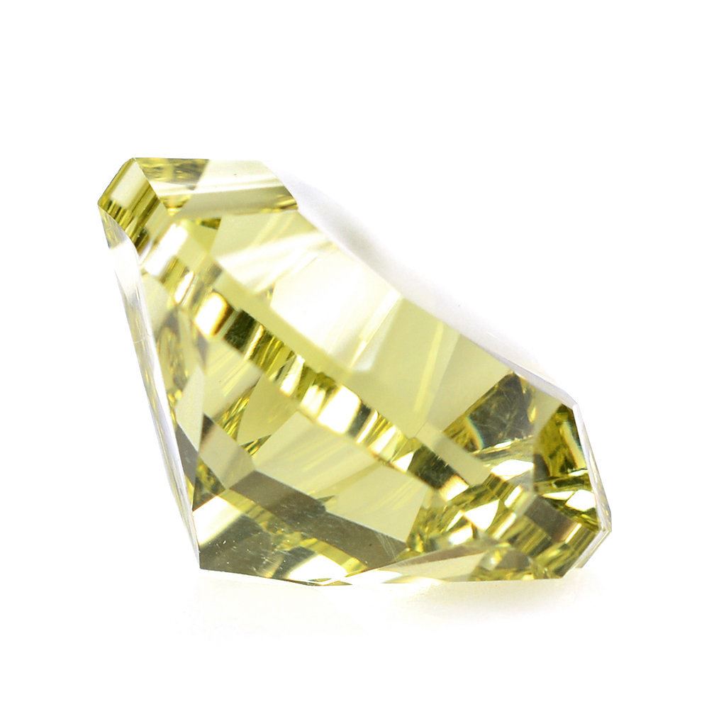 LEMON QUARTZ CONCAVE NINETY CUT CUSHION 15MM 12.41 Cts.