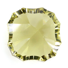 LEMON QUARTZ CONCAVE NINETY CUT CUSHION 15MM 12.41 Cts.