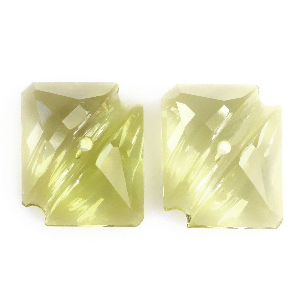 LEMON QUARTZ OCTAGON CABS WITH CARVED BELT (FULL DRILL) 12X10MM 4.20 Cts.