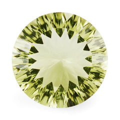 LEMON QUARTZ CONCAVE CUT ROUND 14MM 7.55 Cts.