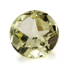 LEMON QUARTZ PENTAGON ROUND WITH STAR CUT BACK 12MM 6.05 Cts.
