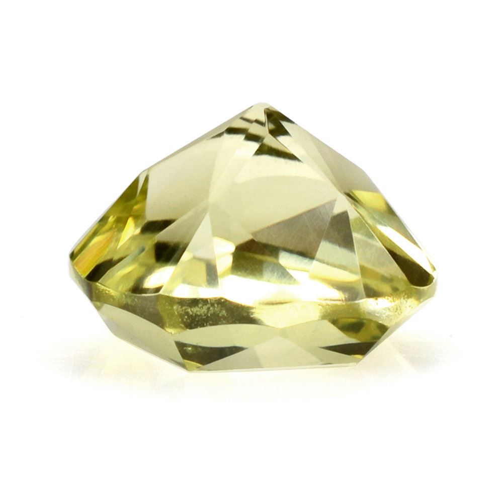 LEMON QUARTZ PENTAGON ROUND WITH STAR CUT BACK 12MM 6.05 Cts.