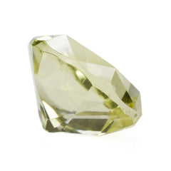 LEMON QUARTZ PENTAGON ROUND WITH STAR CUT BACK 12MM 6.05 Cts.