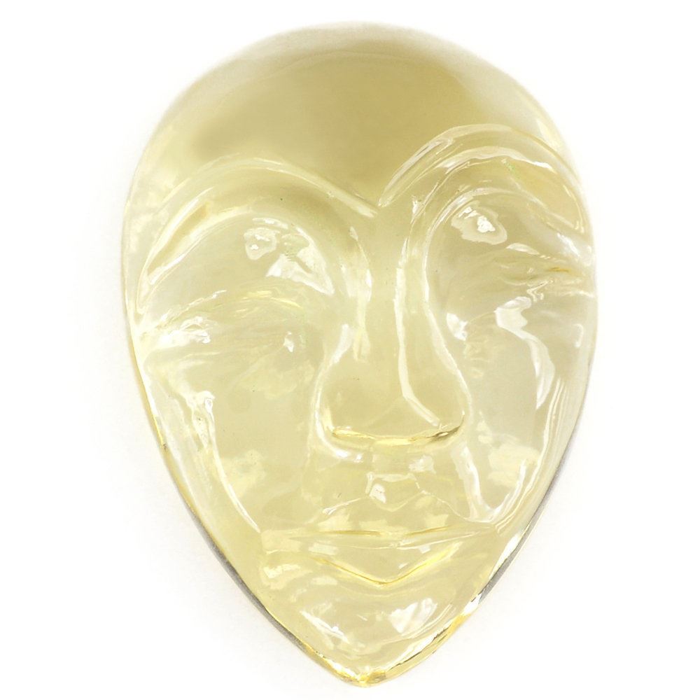 LEMON QUARTZ MASK 21X15MM 13.54 Cts.