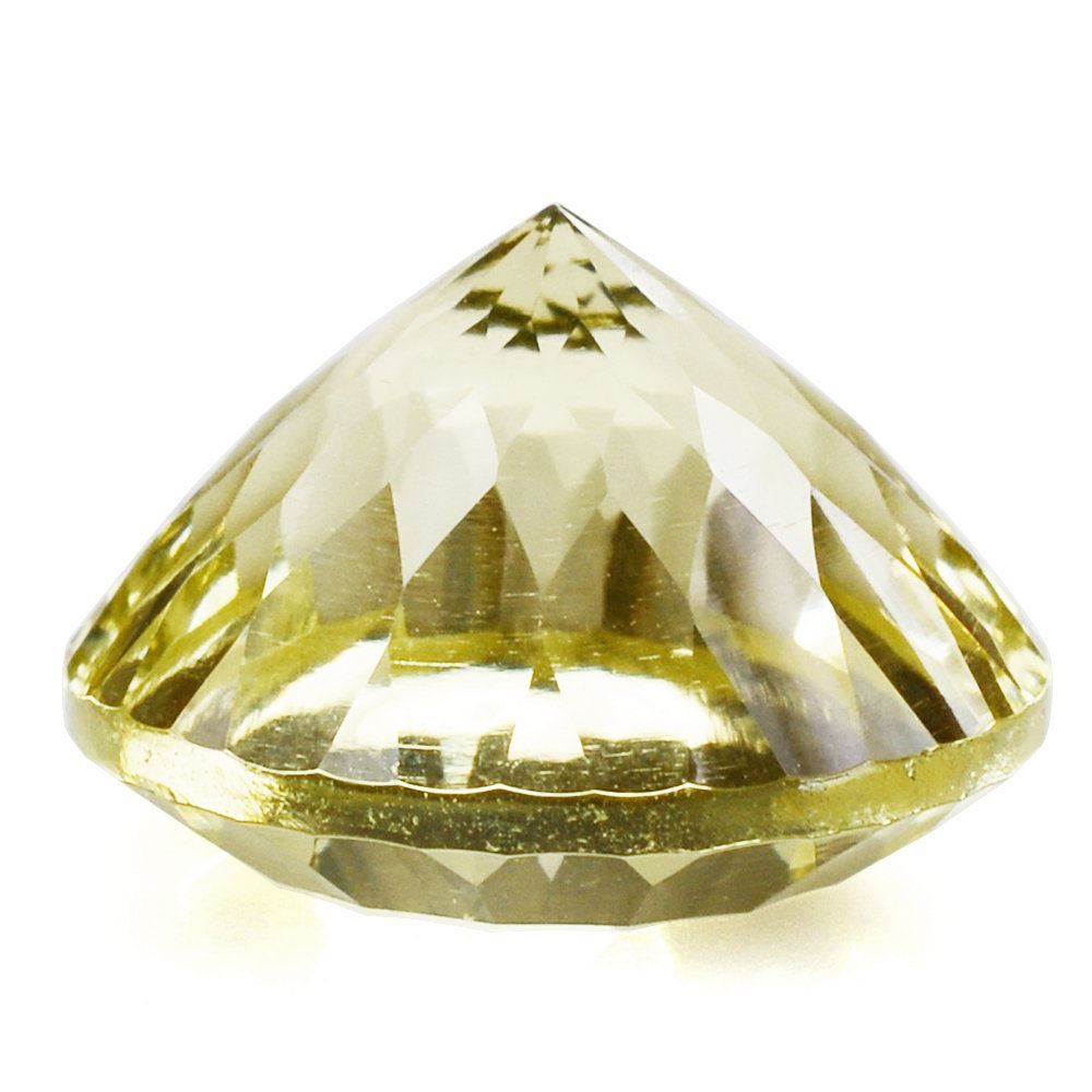 LEMON QUARTZ CONCAVE CUT ROUND 15MM 11.94 Cts.