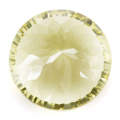 LEMON QUARTZ CONCAVE CUT ROUND 15MM 11.94 Cts.