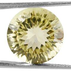 LEMON QUARTZ CONCAVE CUT ROUND 15MM 11.94 Cts.