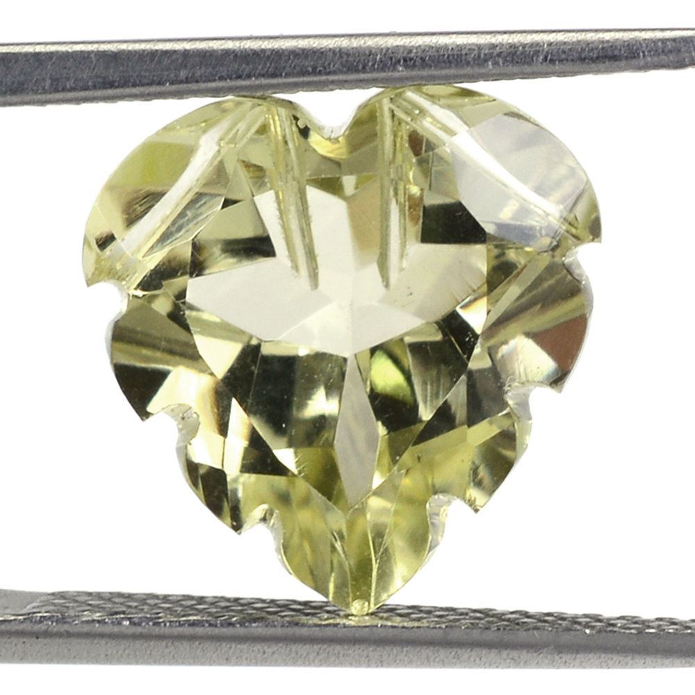 LEMON QUARTZ CARVED HEARTS 12MM 5.40 Cts.