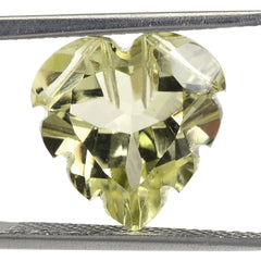 LEMON QUARTZ CARVED HEARTS 12MM 5.40 Cts.