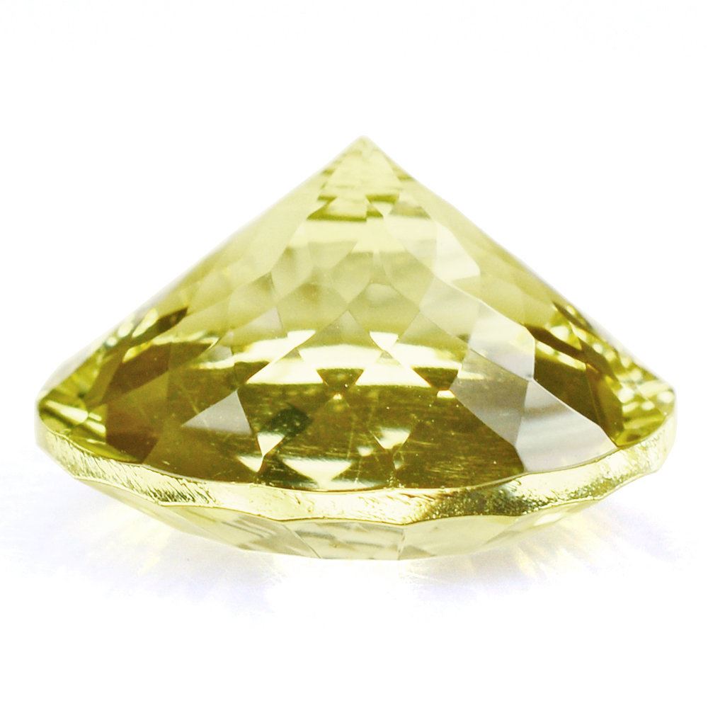 LEMON QUARTZ NIRVANA CUT ROUND 15MM 9.57 Cts.