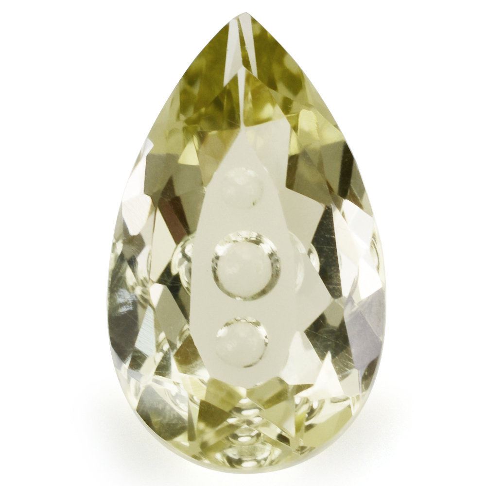 LEMON QUARTZ SUPPER BUBBLE PEAR 20X12MM 9.46 Cts.