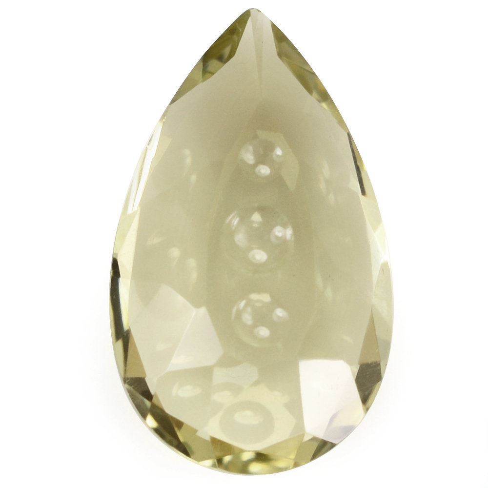 LEMON QUARTZ SUPPER BUBBLE PEAR 20X12MM 9.46 Cts.