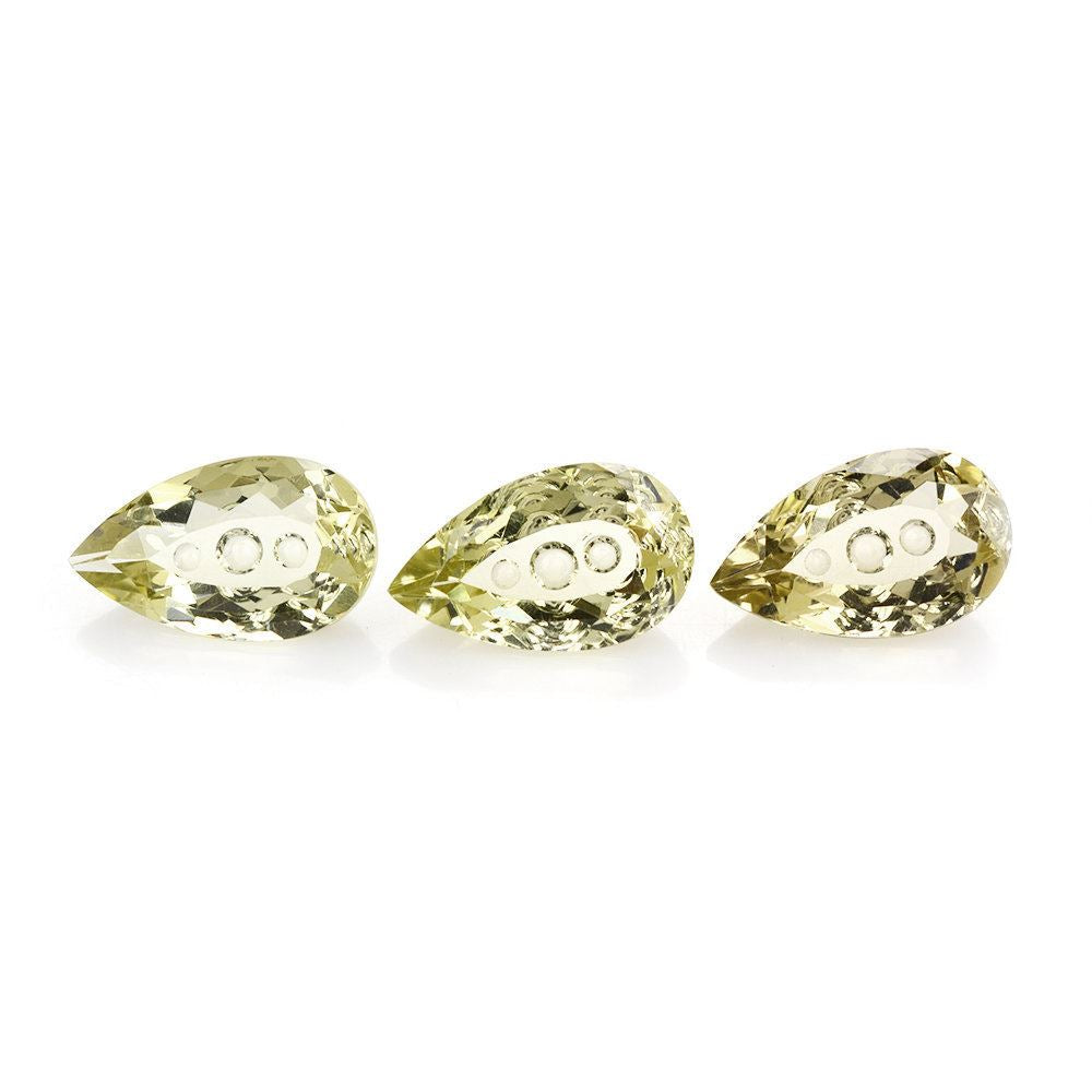 LEMON QUARTZ SUPPER BUBBLE PEAR 20X12MM 9.46 Cts.