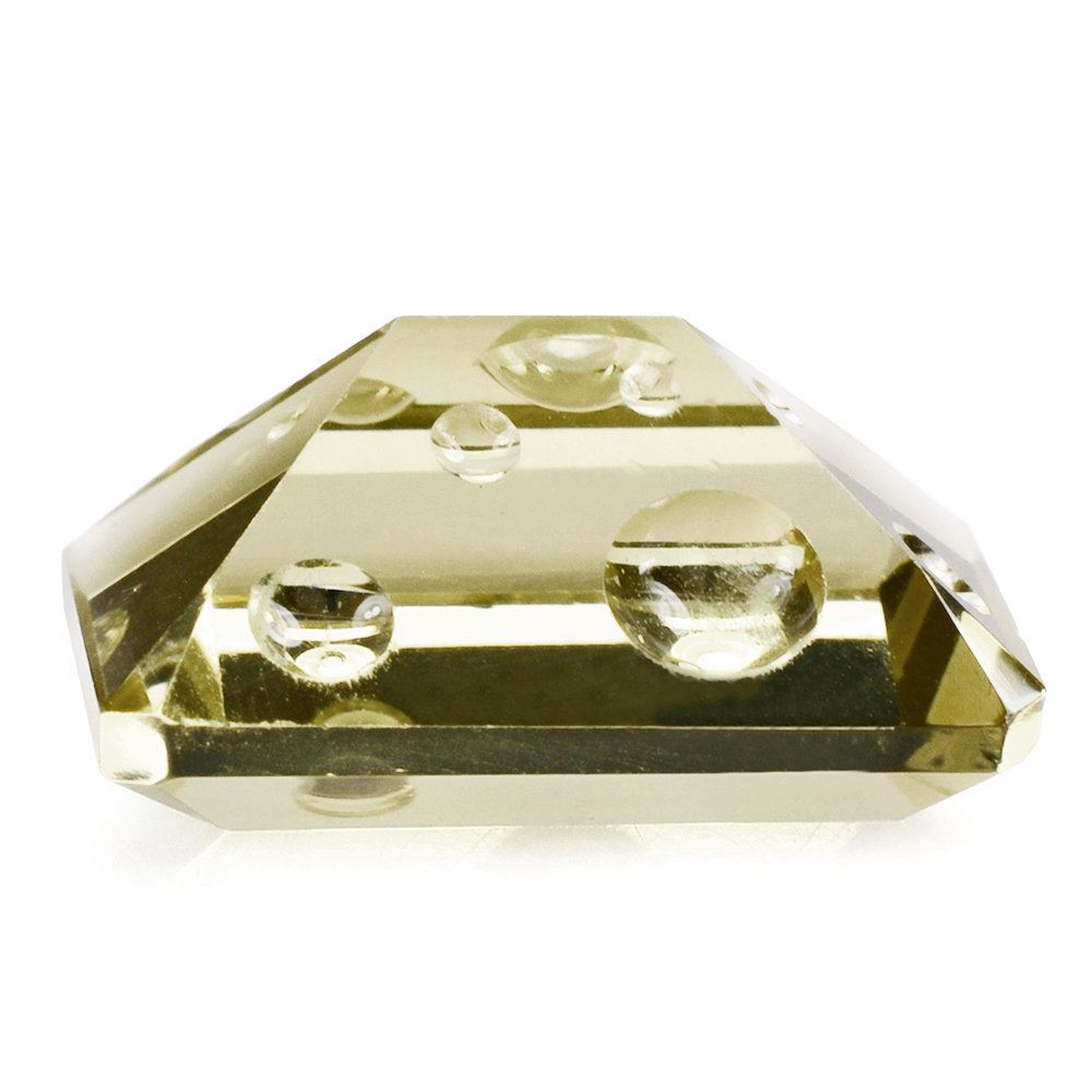 LEMON QUARTZ SUPPER BUBBLE OCTAGON 16X12MM 9.80 Cts.