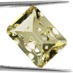 LEMON QUARTZ SUPPER BUBBLE OCTAGON 16X12MM 9.80 Cts.