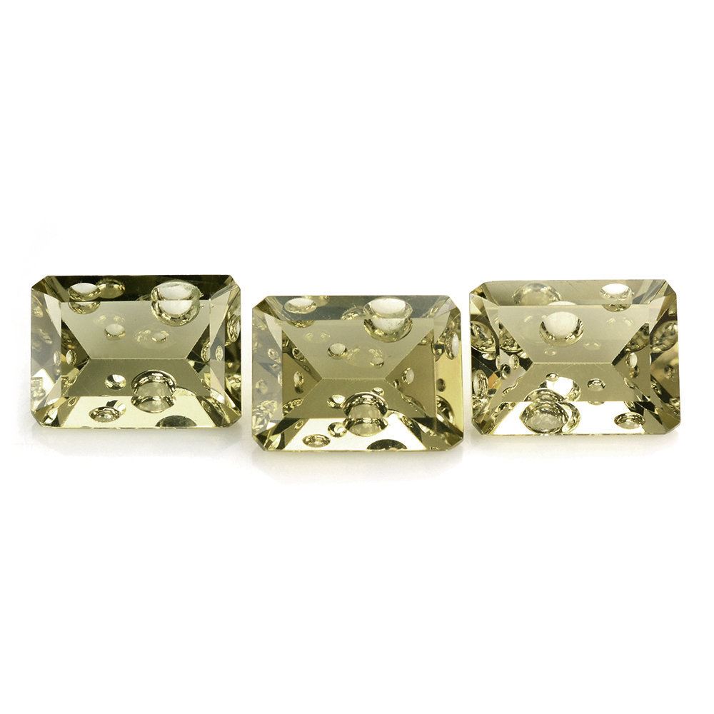 LEMON QUARTZ SUPPER BUBBLE OCTAGON 16X12MM 9.80 Cts.