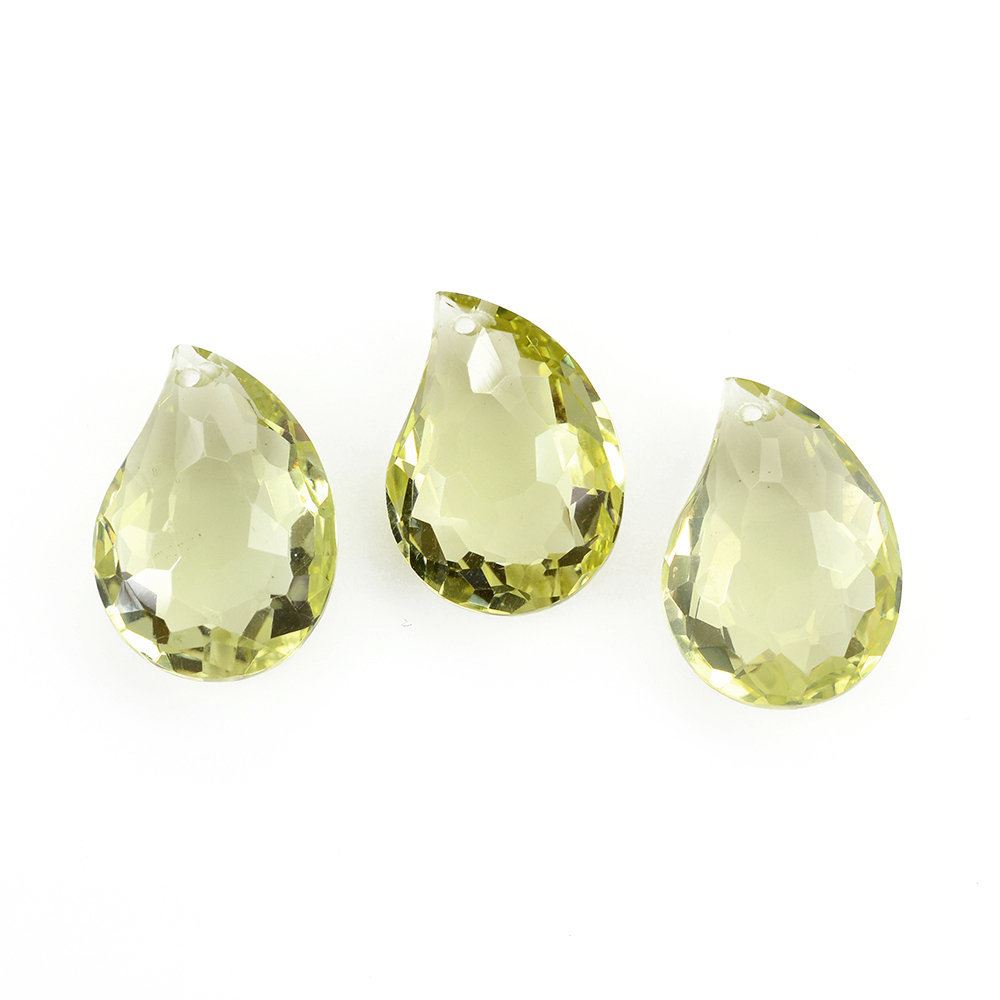 LEMON QUARTZ BOTH SIDE TABLE CUT MANGO SHAPE (FULL DRILL) 20X14MM 12.85 Cts.