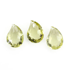 LEMON QUARTZ BOTH SIDE TABLE CUT MANGO SHAPE (FULL DRILL) 20X14MM 12.85 Cts.